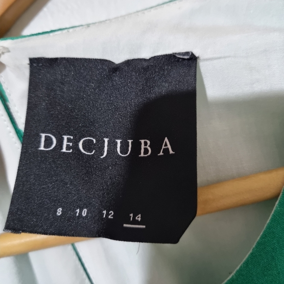 Decjuba Size 14 Green Floral Summer Dress - Picture 6 of 7